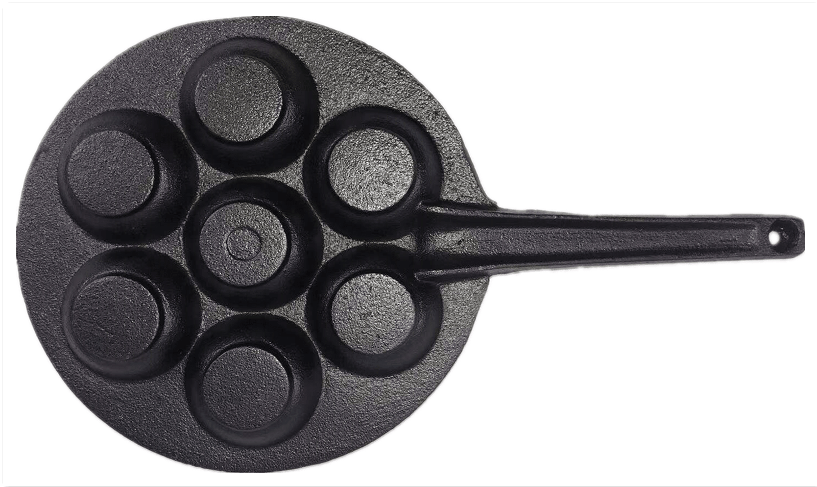 7 Holes Mini Cast Iron Cake Pan Mini Dutch Pancake Cake Pan with Handle - Gift & Novelty > Novelty > Novelty Gifts - Rivercity House & Home Co. (ABN 18 642 972 209) - Affordable Modern Furniture Australia