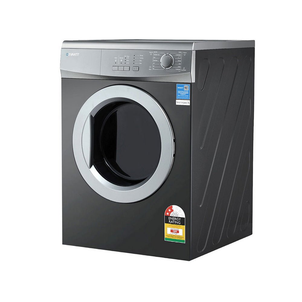 7kg Tumble Dryer Vented 15 Auto Programs - Grey - Appliances > Washers, Dryers & Irons > Dryers - Rivercity House & Home Co. (ABN 18 642 972 209) - Affordable Modern Furniture Australia