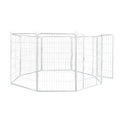 8 Panel 32'' Pet Dog Playpen with Lockable Gate - White
