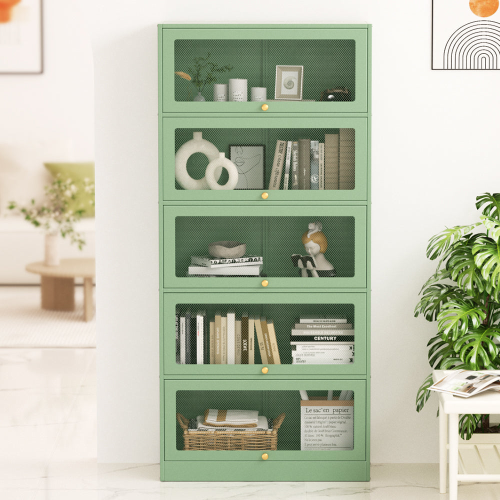 Elia Metal Locker Style Storage Cabinet Sideboard Green