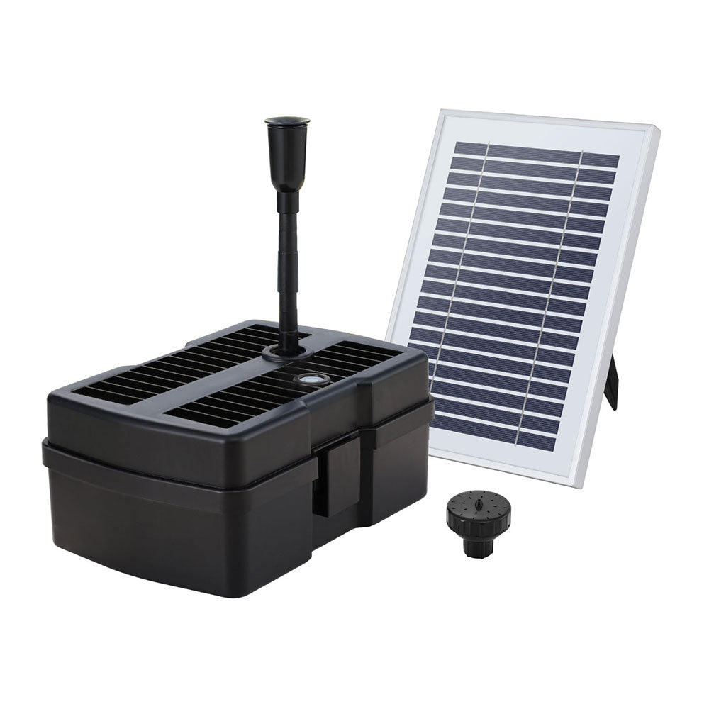 Solar Submersible Water Pond Fountain Pump with Filter Box 4.6FT 470L/H-1