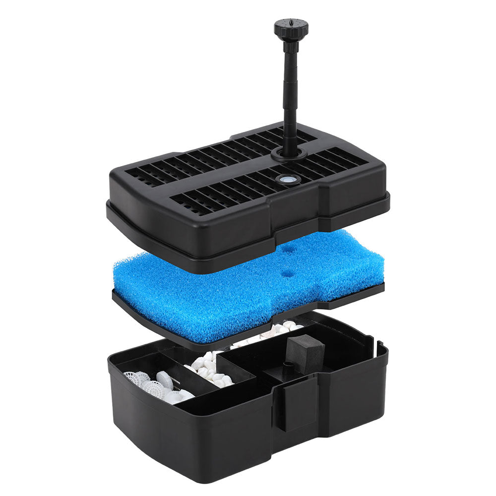 Solar Submersible Water Pond Fountain Pump with Filter Box 4.6FT 470L/H-5