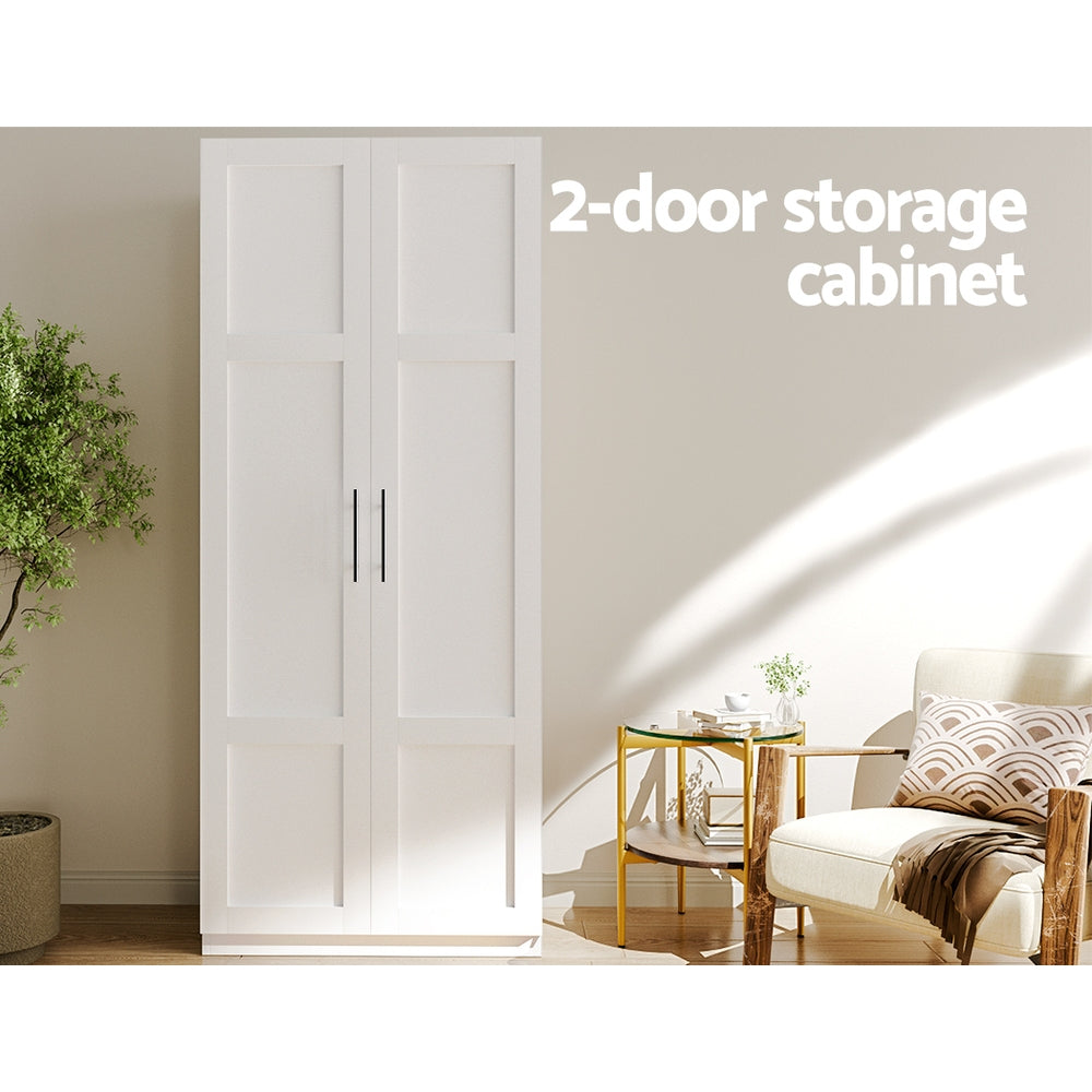2 Door Wardrobe Bedroom Cupboard White