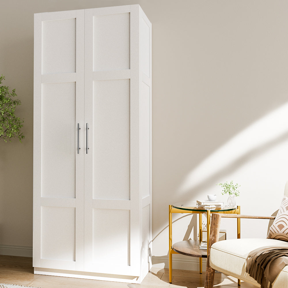 2 Door Wardrobe Bedroom Cupboard White