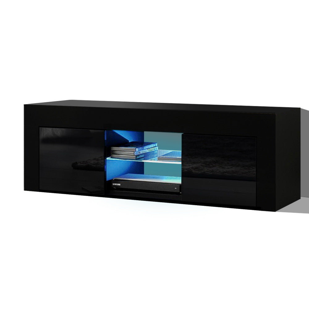 130cm RGB LED TV Entertainment Unit Gloss Black