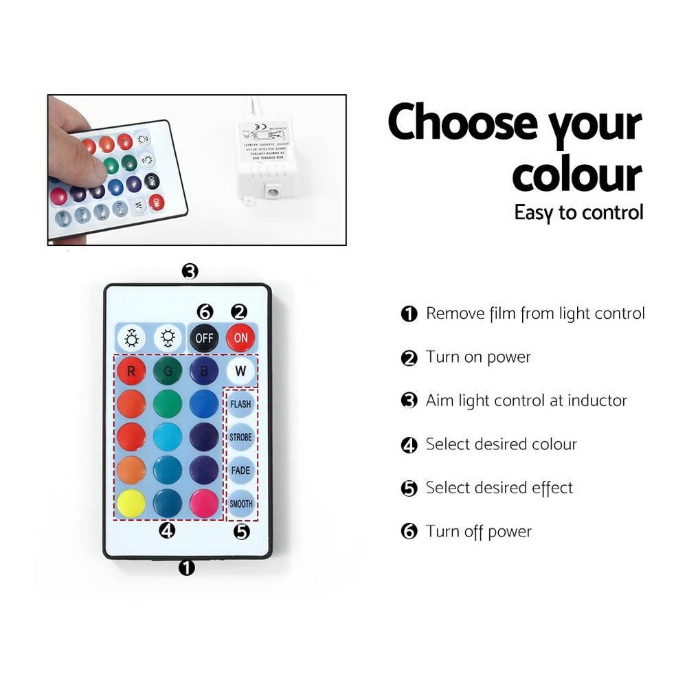 130cm RGB LED TV Entertainment Unit Gloss Black