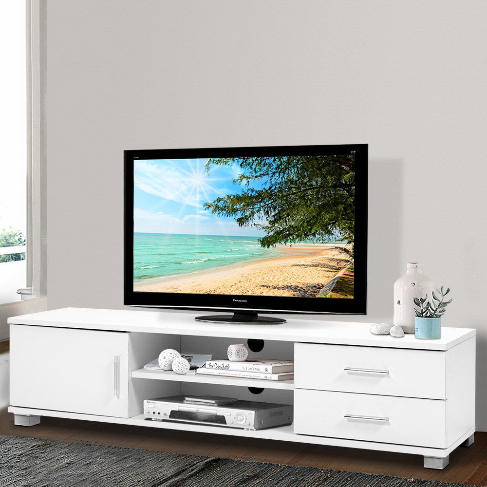 120cm TV Entertainment Unit With Drawers (White)