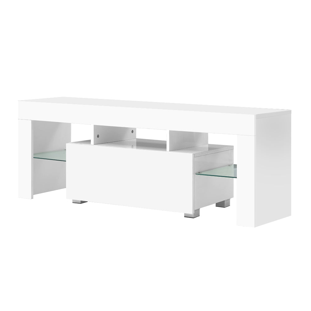 130CM LED Entertainment Unit in White Gloss