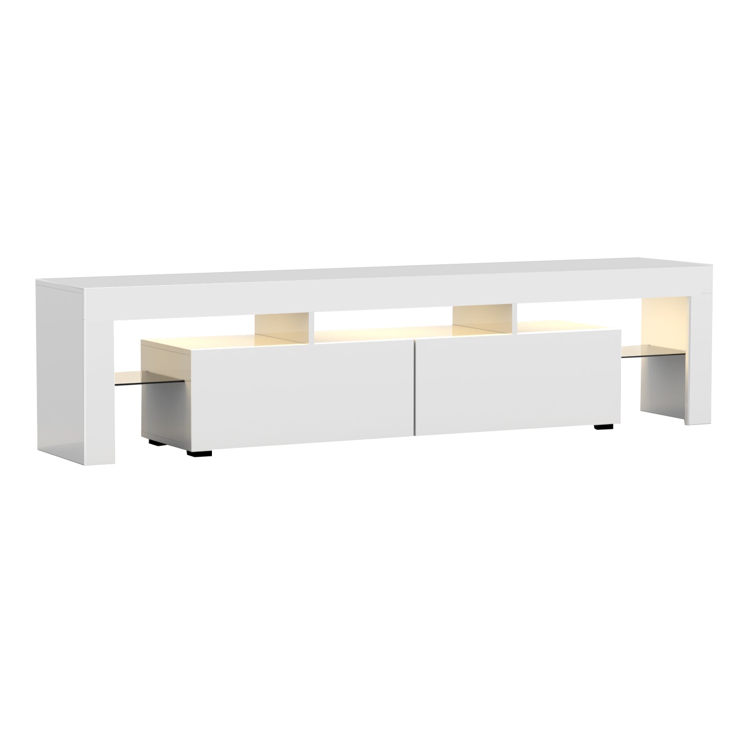 189CM LED Entertainment Unit in White Gloss
