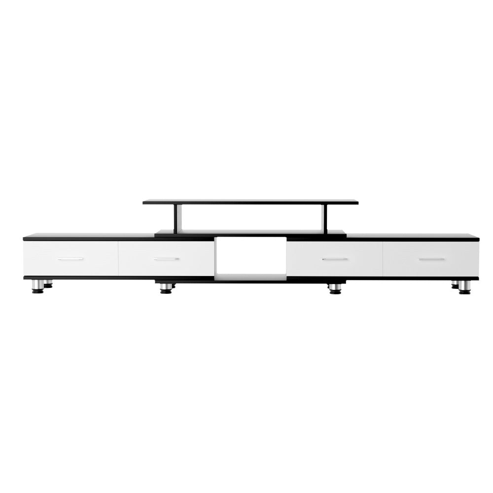 220CM TV Cabinet With Storage Drawers Black & White