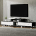 220CM TV Cabinet With Storage Drawers Black & White