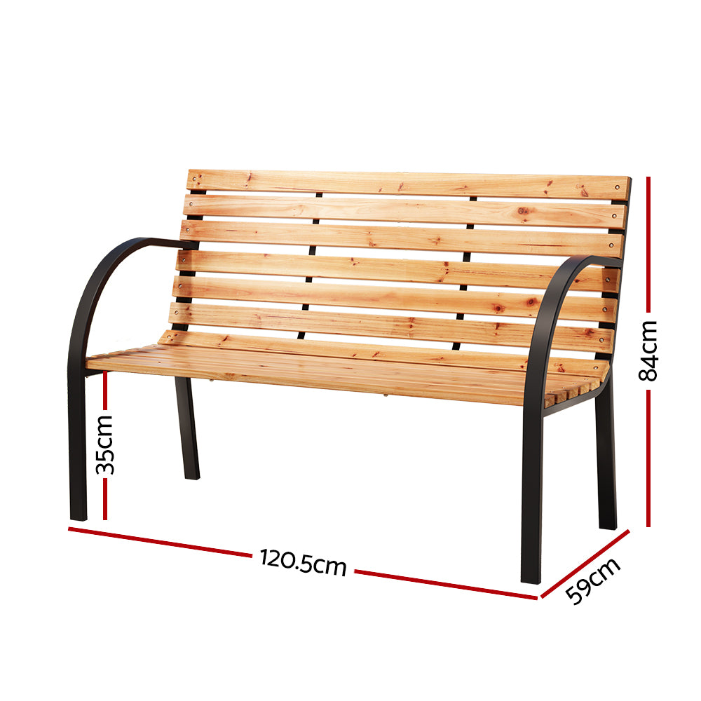 2 Seater Outdoor Wooden Garden Bench