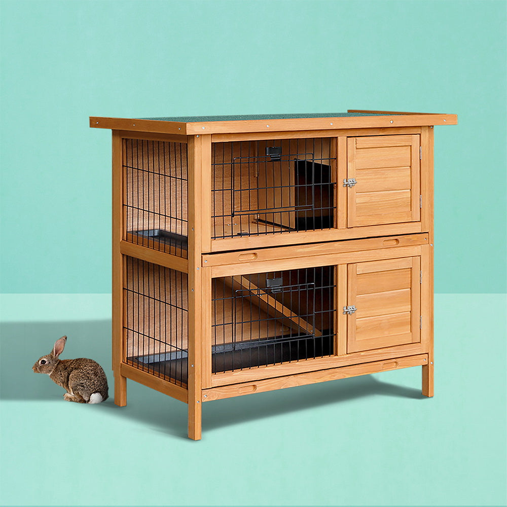 Rabbit Hutch Wooden Chicken Coop Pet Hutch 82cm x 91.5cm x 45cm