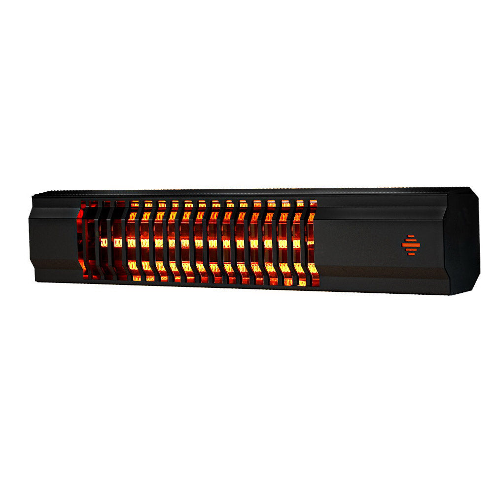 2000W Infrared Electric Strip Heater with Remote Control - Black