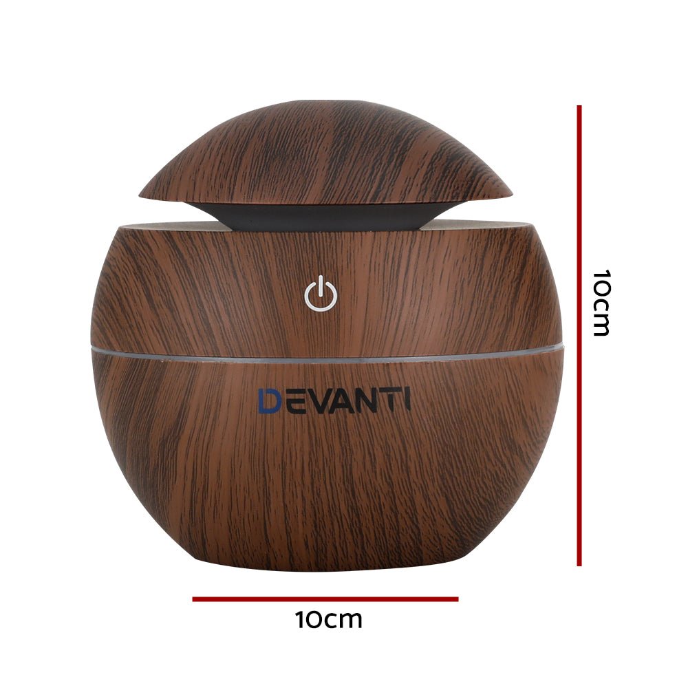 Aroma Diffuser Aromatherapy Dark Wood 130ml - Appliances > Aroma Diffusers & Humidifiers > Aroma Diffusers - Rivercity House & Home Co. (ABN 18 642 972 209) - Affordable Modern Furniture Australia