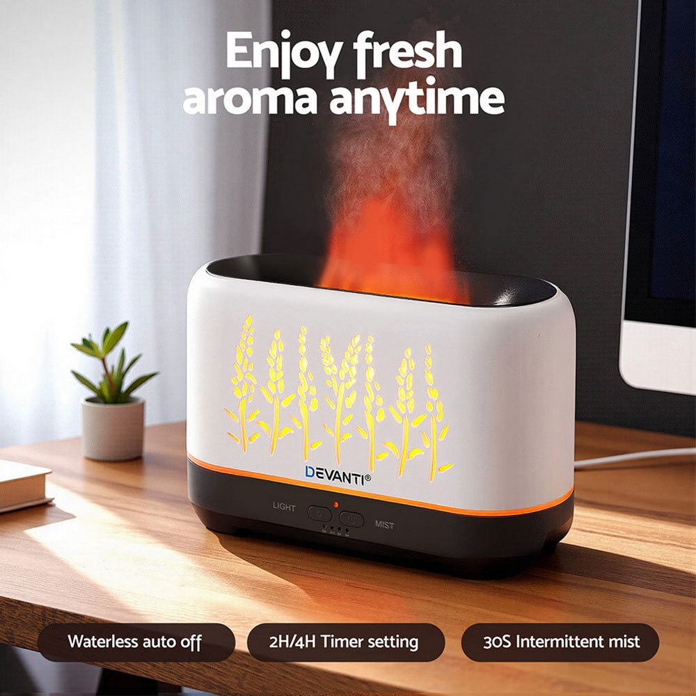 Aroma Diffuser Aromatherapy Flame 200ml - Appliances > Aroma Diffusers & Humidifiers > Aroma Diffusers - Rivercity House & Home Co. (ABN 18 642 972 209) - Affordable Modern Furniture Australia