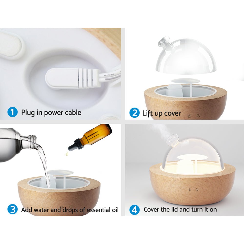 Aroma Diffuser Aromatherapy Glass 200ml - Appliances > Aroma Diffusers & Humidifiers > Aroma Diffusers - Rivercity House & Home Co. (ABN 18 642 972 209) - Affordable Modern Furniture Australia
