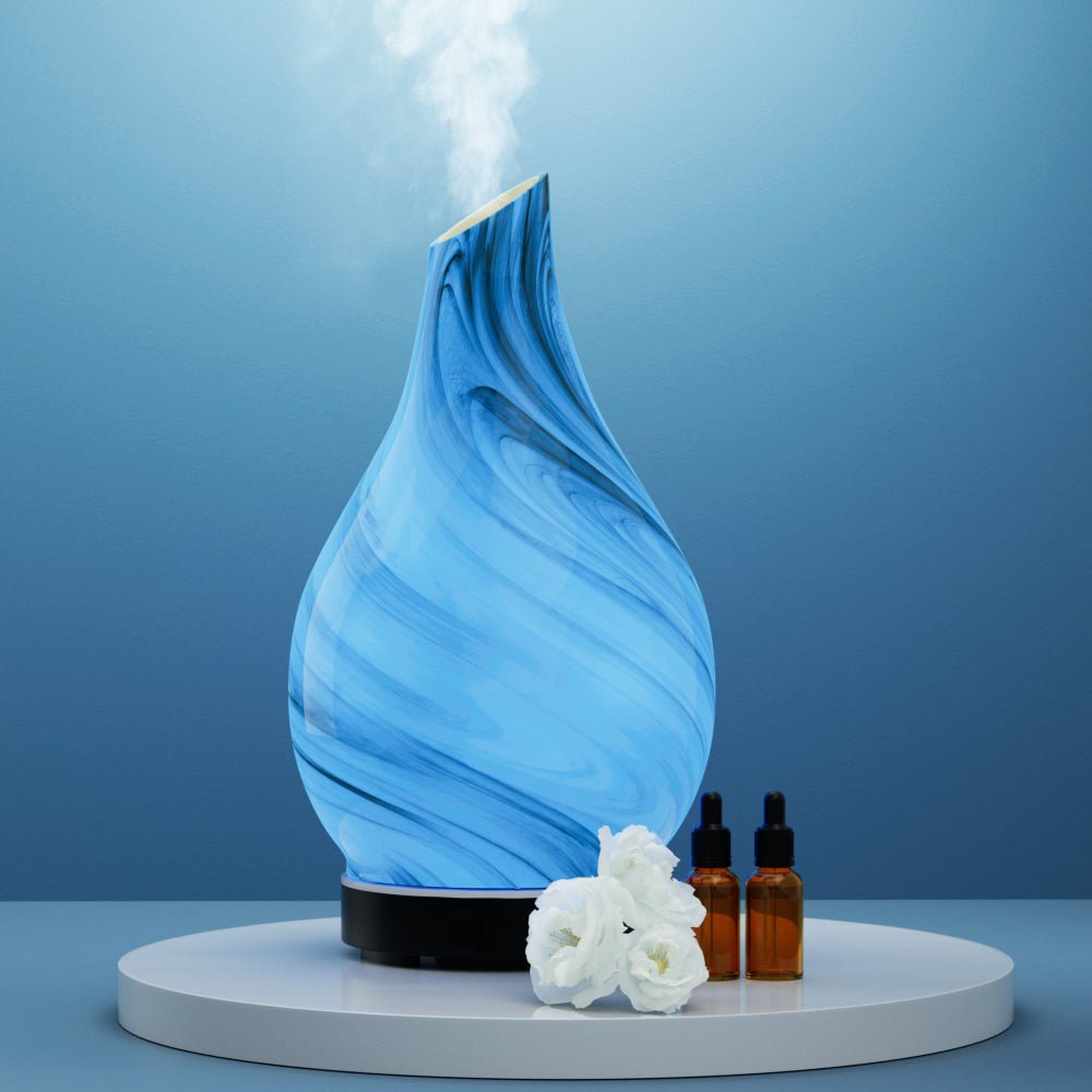 Aromatherapy Aroma Diffuser Essential Oil Humidifier LED Glass Marble - Appliances > Aroma Diffusers & Humidifiers > Aroma Diffusers - Rivercity House & Home Co. (ABN 18 642 972 209) - Affordable Modern Furniture Australia