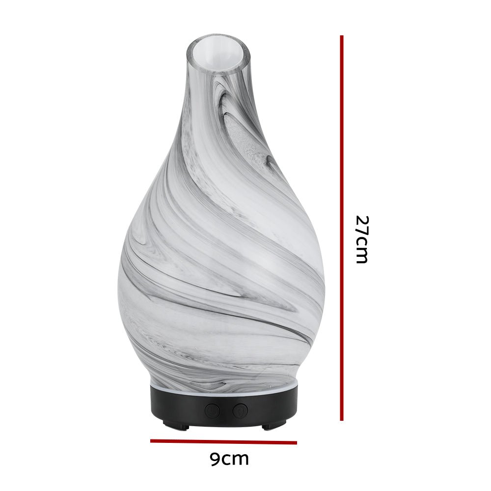 Aromatherapy Aroma Diffuser Essential Oil Humidifier LED Glass Marble - Appliances > Aroma Diffusers & Humidifiers > Aroma Diffusers - Rivercity House & Home Co. (ABN 18 642 972 209) - Affordable Modern Furniture Australia