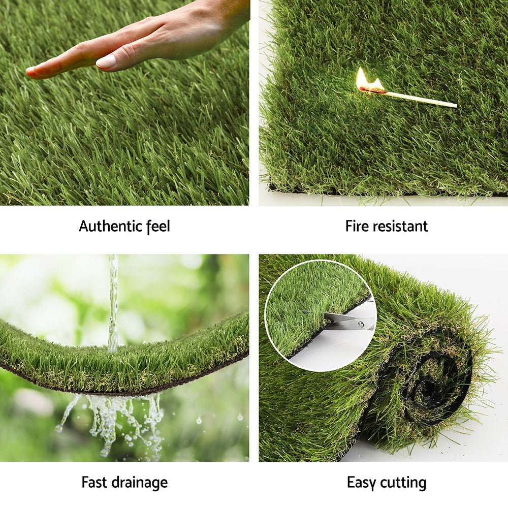 Artificial Grass 45mm 1mx10m Synthetic Fake Lawn Turf Plastic Plant 4 - coloured - Home & Garden > Artificial Plants - Rivercity House & Home Co. (ABN 18 642 972 209) - Affordable Modern Furniture Australia