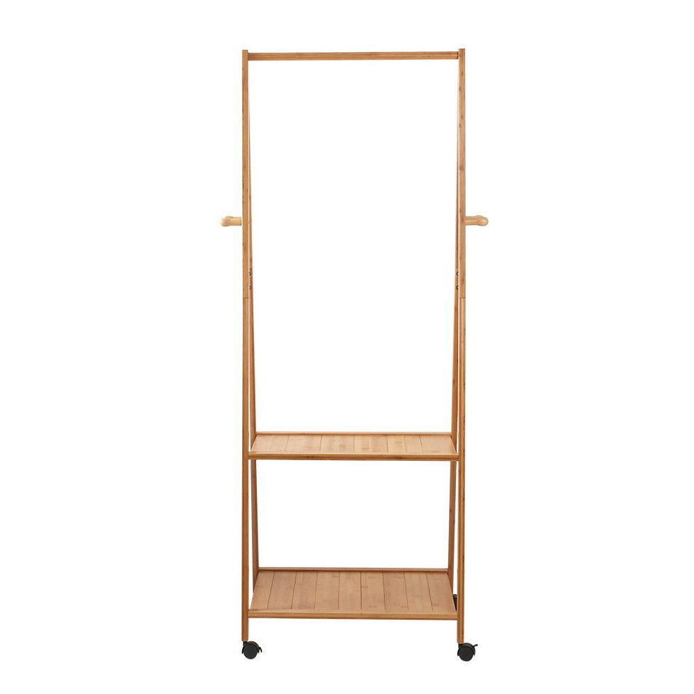 Bamboo Clothes Hanger Stand & Display Shelf - Rivercity House & Home Co. (ABN 18 642 972 209) - Affordable Modern Furniture Australia
