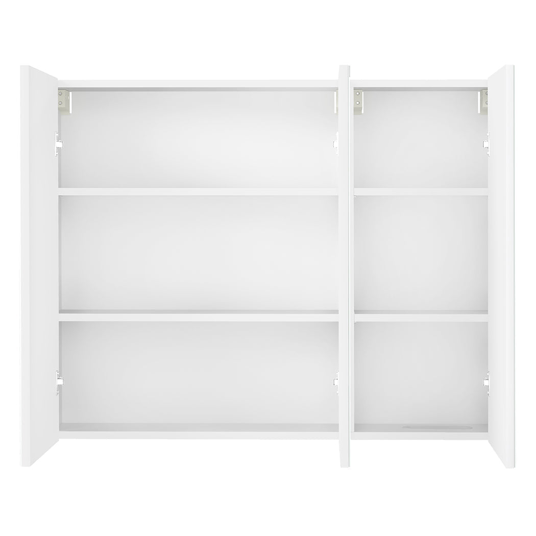 Bathroom Mirror Cabinet 90CM with 5X Magnifying Mirror and Tissue Hole - White - Rivercity House & Home Co. (ABN 18 642 972 209) - Affordable Modern Furniture Australia