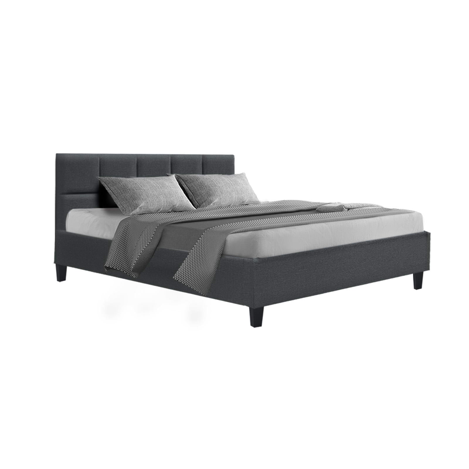 Bondi Queen Bed Frame Charcoal - Rivercity House & Home Co. (ABN 18 642 972 209) - Affordable Modern Furniture Australia