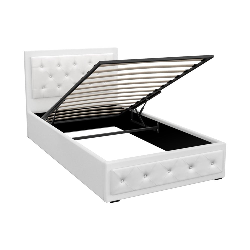 Bronte Storage King Single Bed Frame White - Rivercity House & Home Co. (ABN 18 642 972 209) - Affordable Modern Furniture Australia