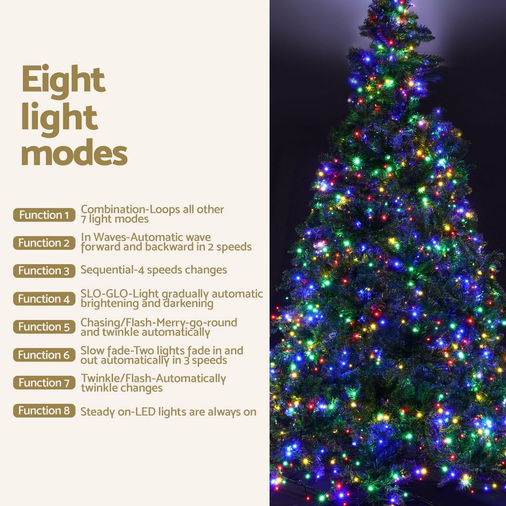 Christmas Tree 2.1m Xmas Tree Decoration 8 Light Mode Multi Colour - Occasions > Christmas > Christmas Trees - Rivercity House & Home Co. (ABN 18 642 972 209) - Affordable Modern Furniture Australia