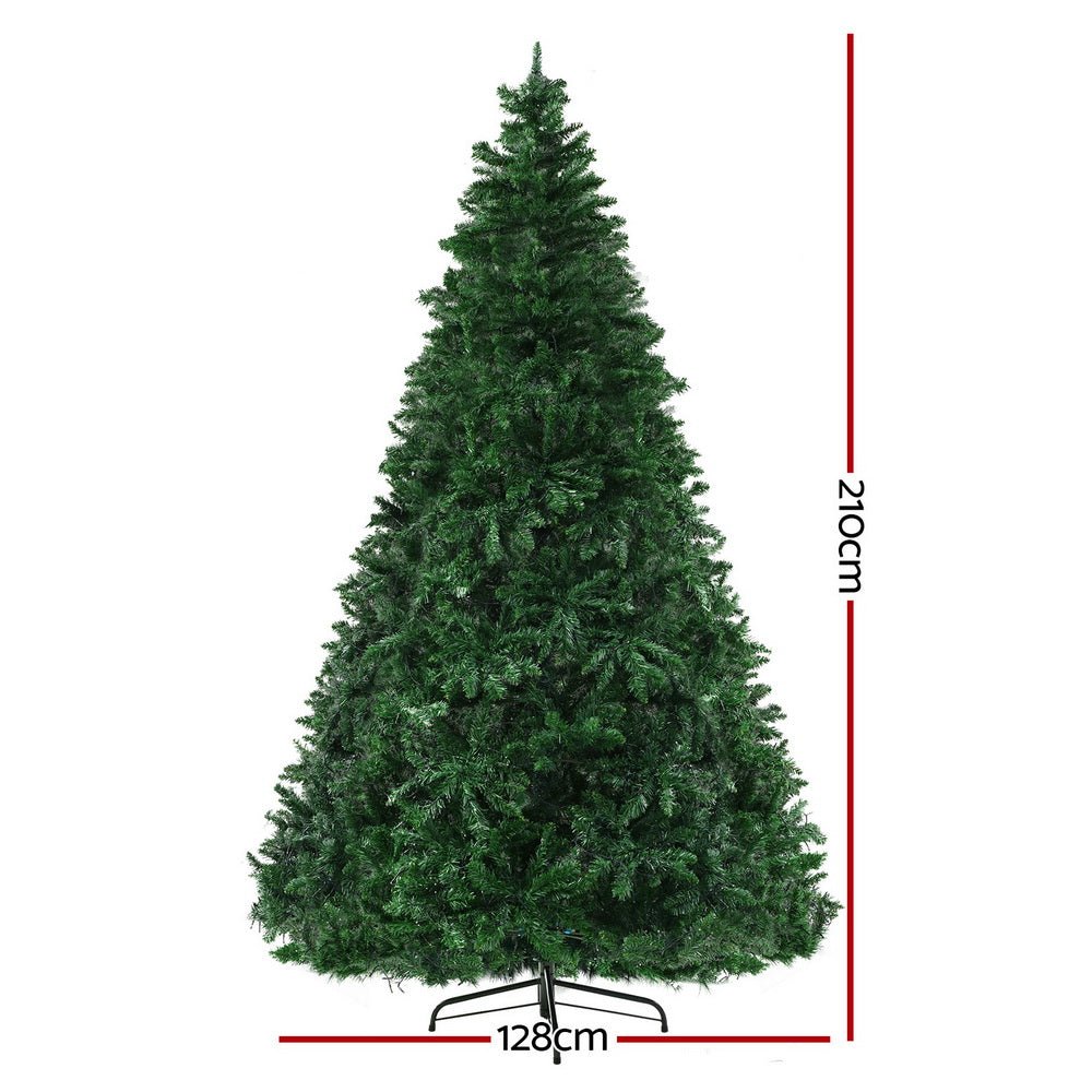 Christmas Tree 2.1m Xmas Tree Decoration 8 Light Mode Multi Colour - Occasions > Christmas > Christmas Trees - Rivercity House & Home Co. (ABN 18 642 972 209) - Affordable Modern Furniture Australia