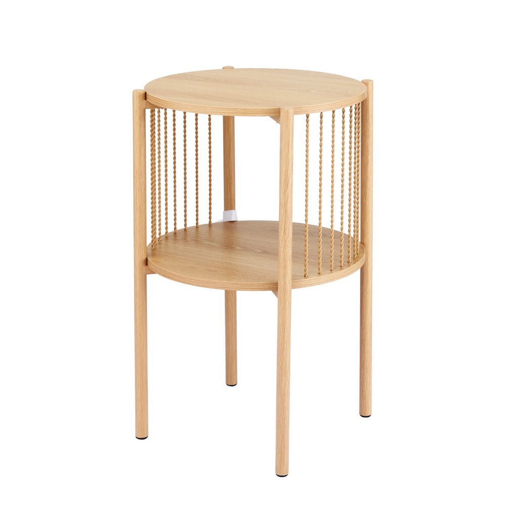 Coffee Table 2 - Tier Round Wood - Furniture > Living Room > Coffee Tables - Rivercity House & Home Co. (ABN 18 642 972 209) - Affordable Modern Furniture Australia