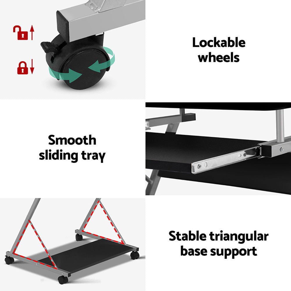 Mesh Id Computer Desk Computer Desk Mesh Office Chair Set Desks with Keyboard Shelf Try Black ...