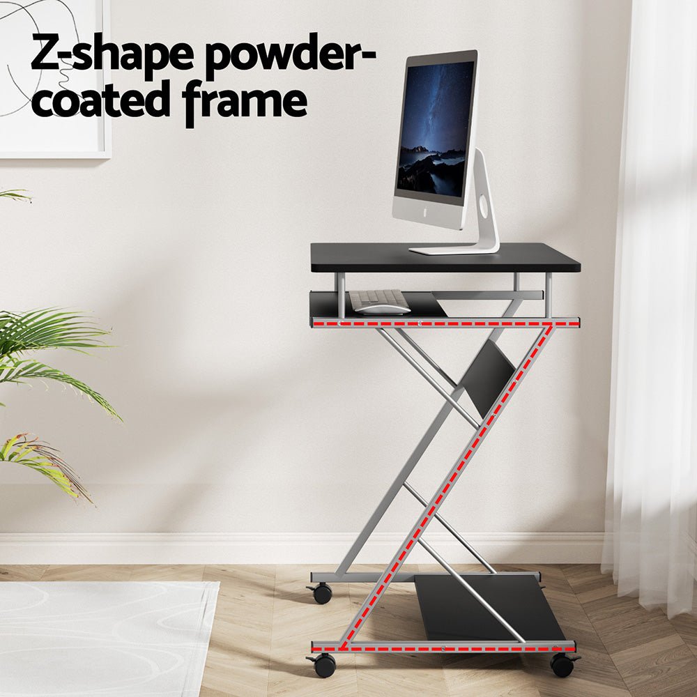 Computer Desk Mesh Office Chair Set Desks with Keyboard Shelf Try Black ...