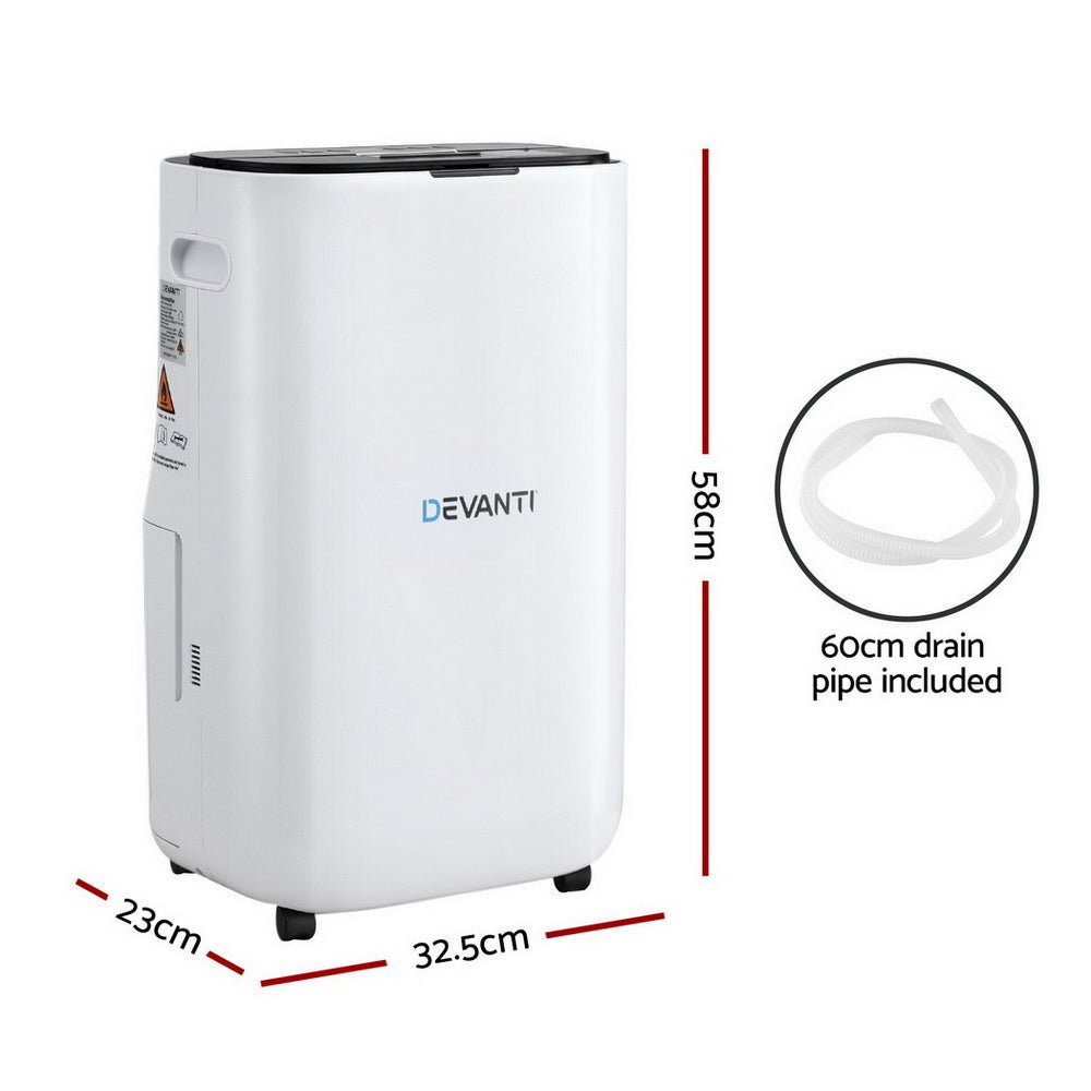 Dehumidifier 20L Air Purifier White - Appliances > Aroma Diffusers & Humidifiers > Dehumidifiers - Rivercity House & Home Co. (ABN 18 642 972 209) - Affordable Modern Furniture Australia