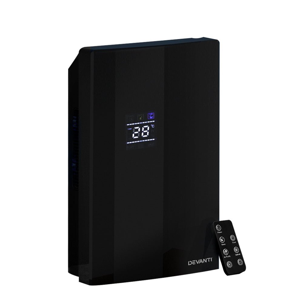 Dehumidifier 2L Air Purifier Black - Appliances > Aroma Diffusers & Humidifiers > Dehumidifiers - Rivercity House & Home Co. (ABN 18 642 972 209) - Affordable Modern Furniture Australia