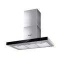 Range Hood 900mm Rangehood 90cm Stainless Steel Glass Kitchen Canopy Black