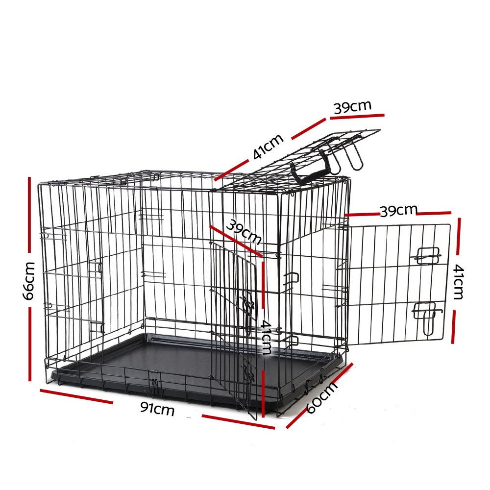 Dog Cage 36inch Pet Cage - Black - Pet Care > Dog Supplies - Rivercity House & Home Co. (ABN 18 642 972 209) - Affordable Modern Furniture Australia