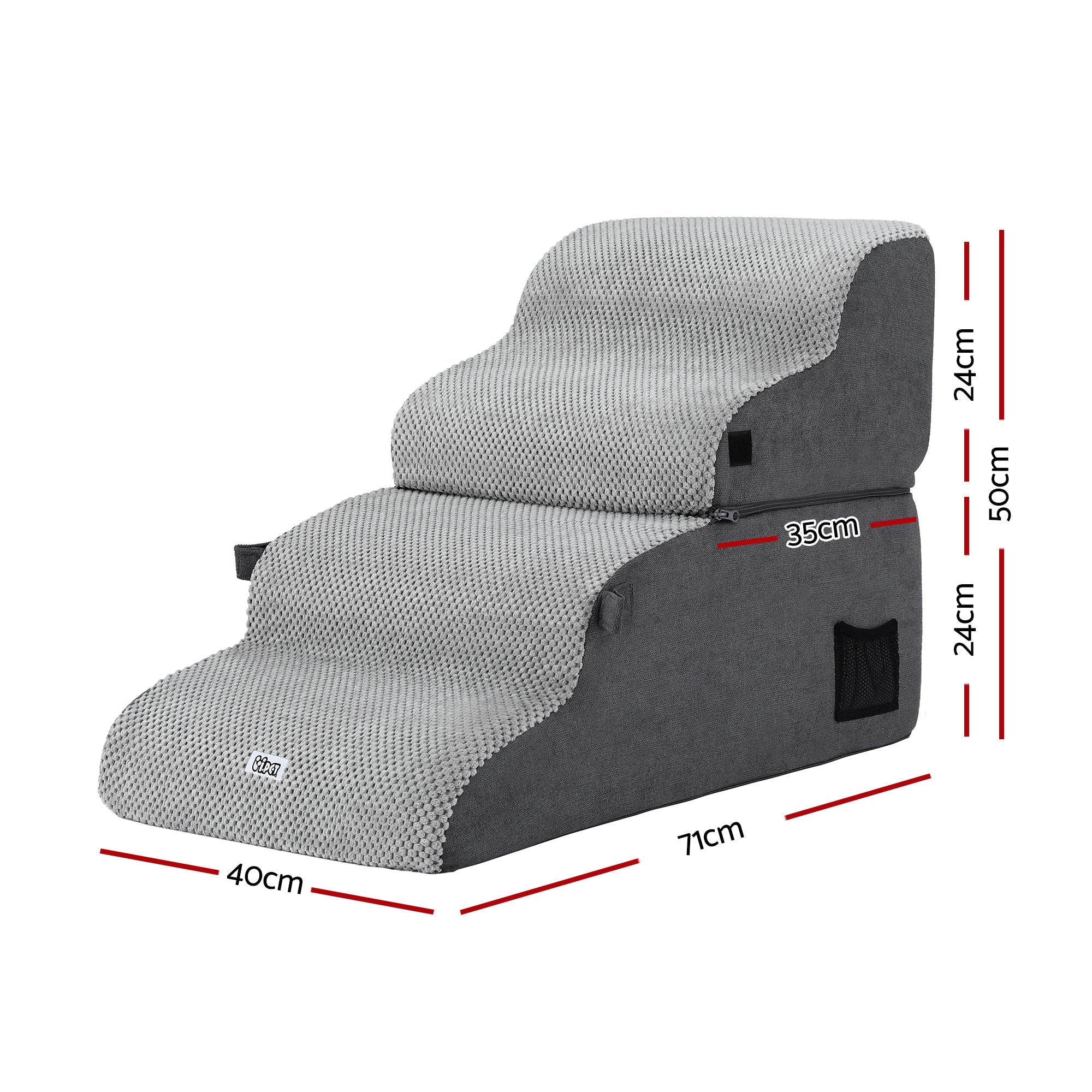 Dog Stairs and Bed 2 - in - 1 Sofa Car Foam Non - Slip Washable Pet Stairs Indoor Grey - Pet Care > Dog Supplies > Dog Steps & Ramps - Rivercity House & Home Co. (ABN 18 642 972 209) - Affordable Modern Furniture Australia