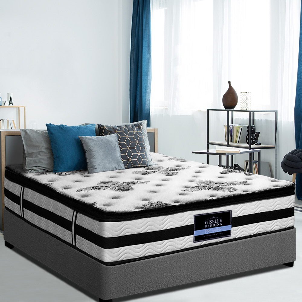 Double Size | Algarve Euro Top Pocket Spring Mattress (Medium Firm) - Rivercity House & Home Co. (ABN 18 642 972 209) - Affordable Modern Furniture Australia