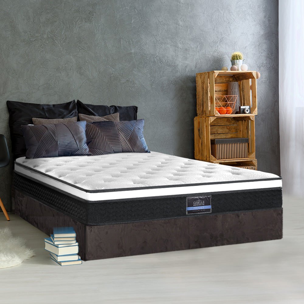 Double Size | Bonita Euro Top Bonnell Spring Mattress (Medium Firm) - Rivercity House & Home Co. (ABN 18 642 972 209) - Affordable Modern Furniture Australia