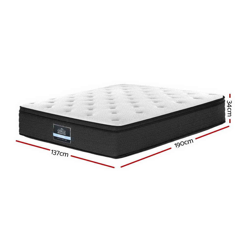 Double Size | Eve Euro Top Pocket Spring Mattress (Medium Firm) - Rivercity House & Home Co. (ABN 18 642 972 209) - Affordable Modern Furniture Australia