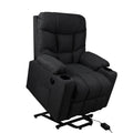 Electric Lift Recliner Chair with USB and Cup Holders - Black