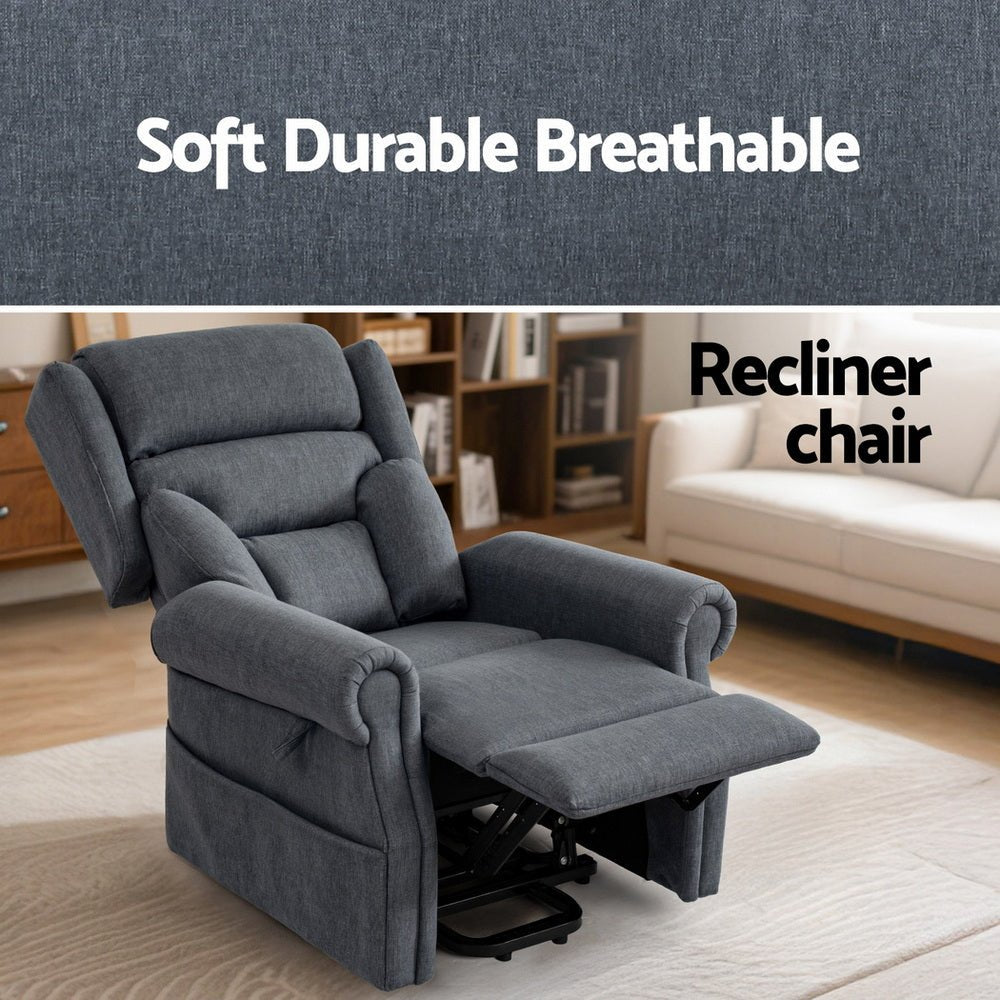 Electric Recliner Chair Power Lift Massage Heated Recliner Sofa - Furniture > Bar Stools & Chairs > Arm Chairs & Recliners - Rivercity House & Home Co. (ABN 18 642 972 209) - Affordable Modern Furniture Australia
