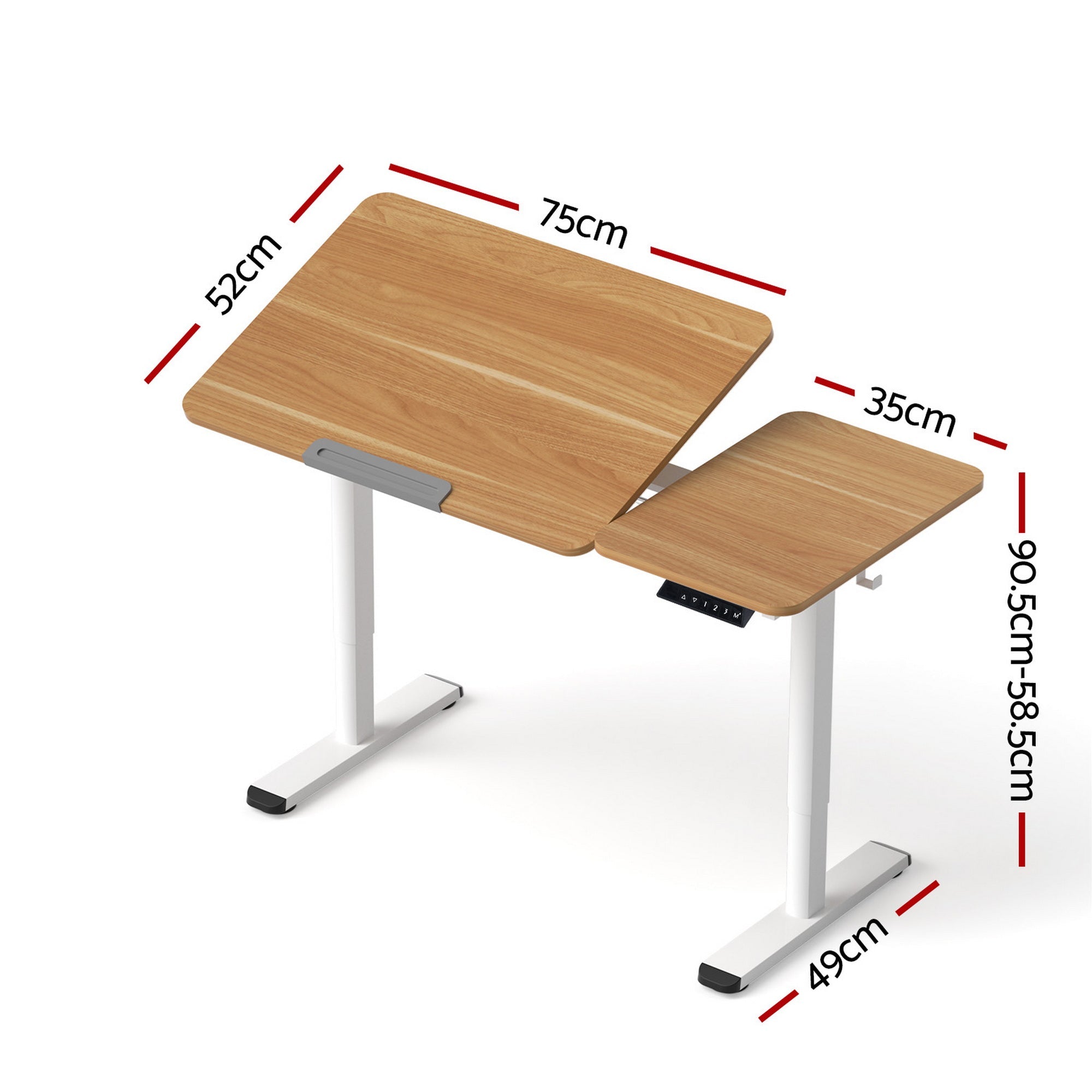Electric Standing Desk Height Adjustable Sit Stand Desk Tilting Top - Furniture > Office > Desks - Rivercity House & Home Co. (ABN 18 642 972 209) - Affordable Modern Furniture Australia