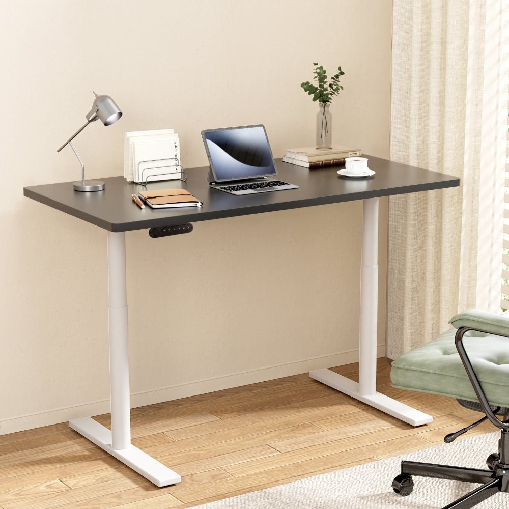 Electric Standing Desk Sit Stand Desks Motorised Dual Motor 120CM Black - Furniture > Office > Desks - Rivercity House & Home Co. (ABN 18 642 972 209) - Affordable Modern Furniture Australia