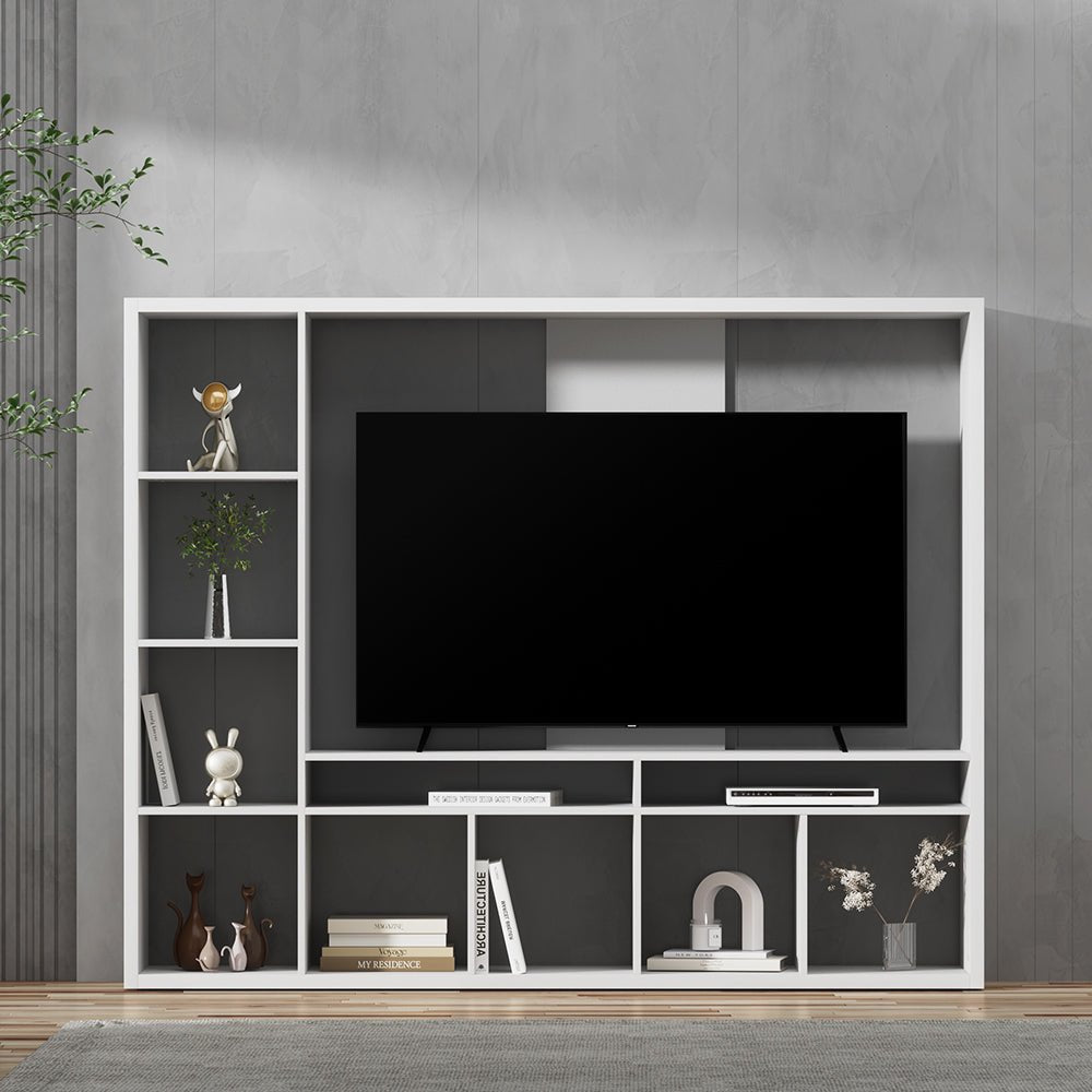 Entertainment Center Unit TV Stand TV Cabinet Open Shelves 183CM White - Furniture > Living Room > TV Units - Rivercity House & Home Co. (ABN 18 642 972 209) - Affordable Modern Furniture Australia