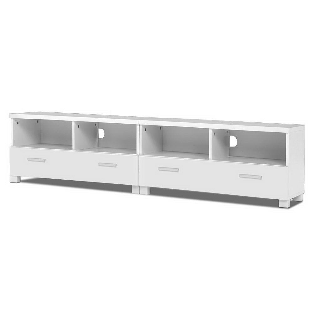 Entertainment Unit with Drawers White - Furniture - Rivercity House & Home Co. (ABN 18 642 972 209) - Affordable Modern Furniture Australia