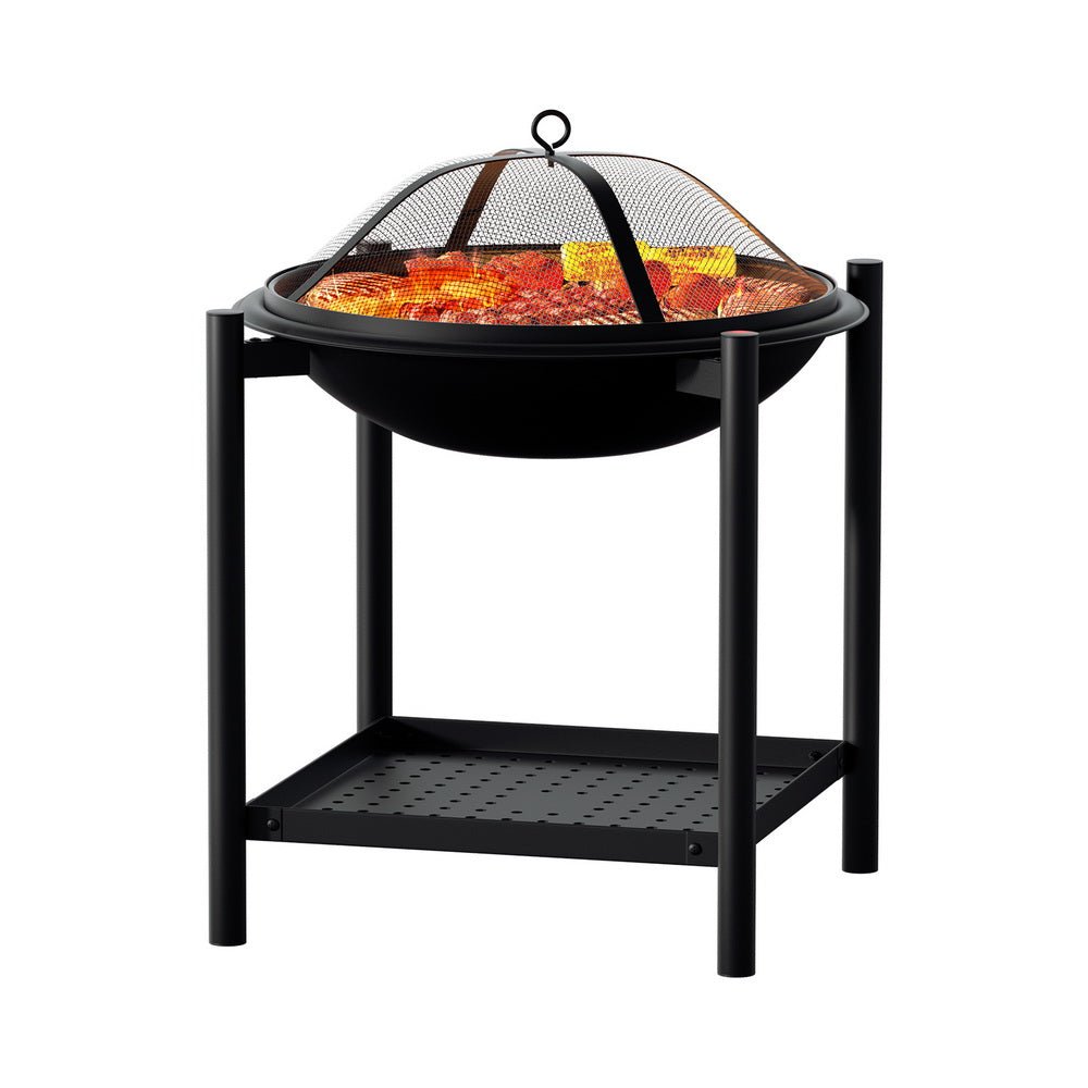 Fire Pit BBQ Grill 2 - in - 1 Outdoor - Home & Garden > BBQ - Rivercity House & Home Co. (ABN 18 642 972 209) - Affordable Modern Furniture Australia