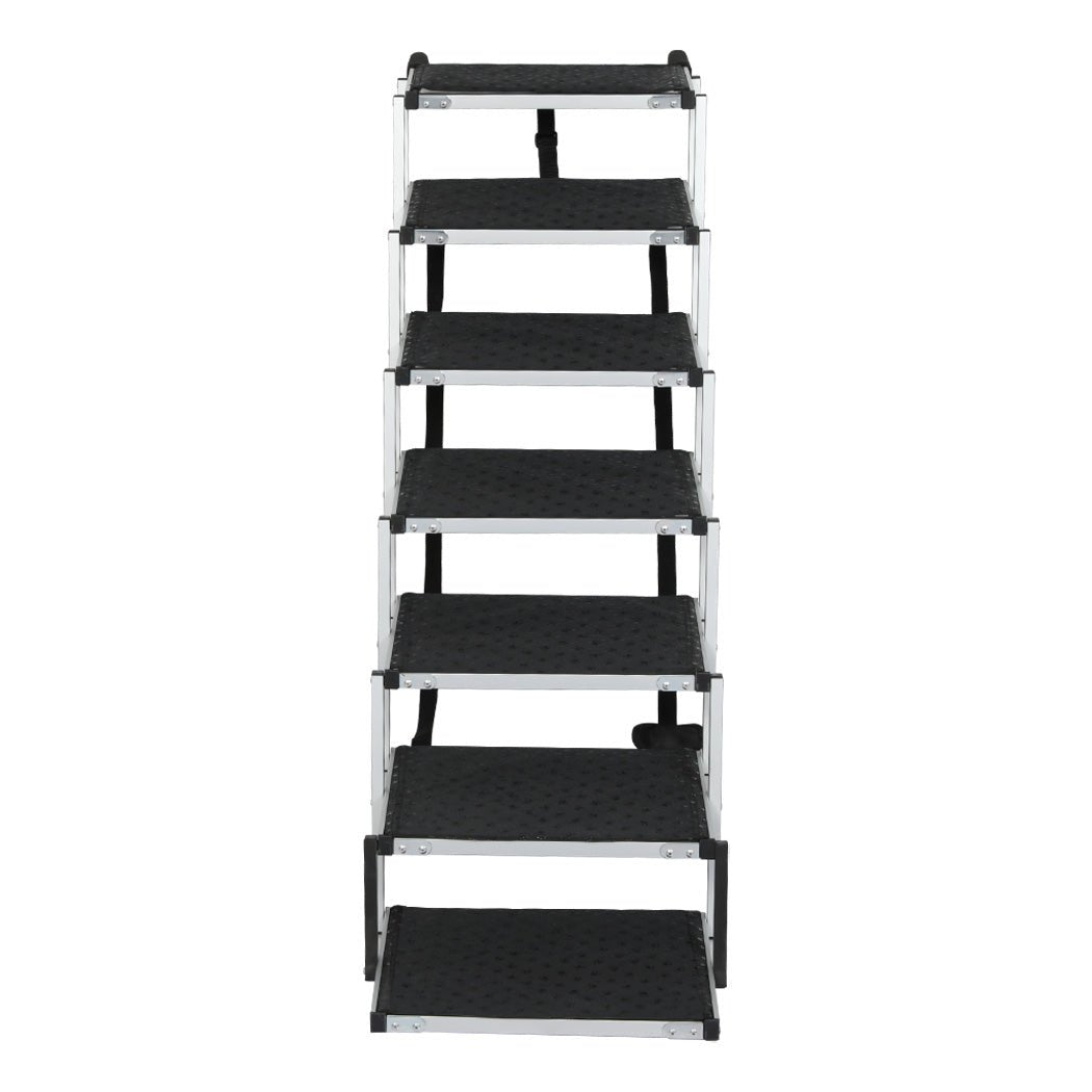 Foldable Adjustable Dog Ramp and Pet Stairs for Car SUV Travel - Black - Rivercity House & Home Co. (ABN 18 642 972 209) - Affordable Modern Furniture Australia