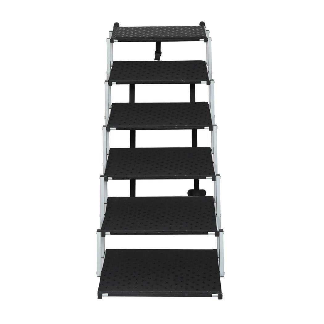 Foldable Dog Ramp Pet Stairs for Car and SUV with Adjustable Height - Black - Rivercity House & Home Co. (ABN 18 642 972 209) - Affordable Modern Furniture Australia